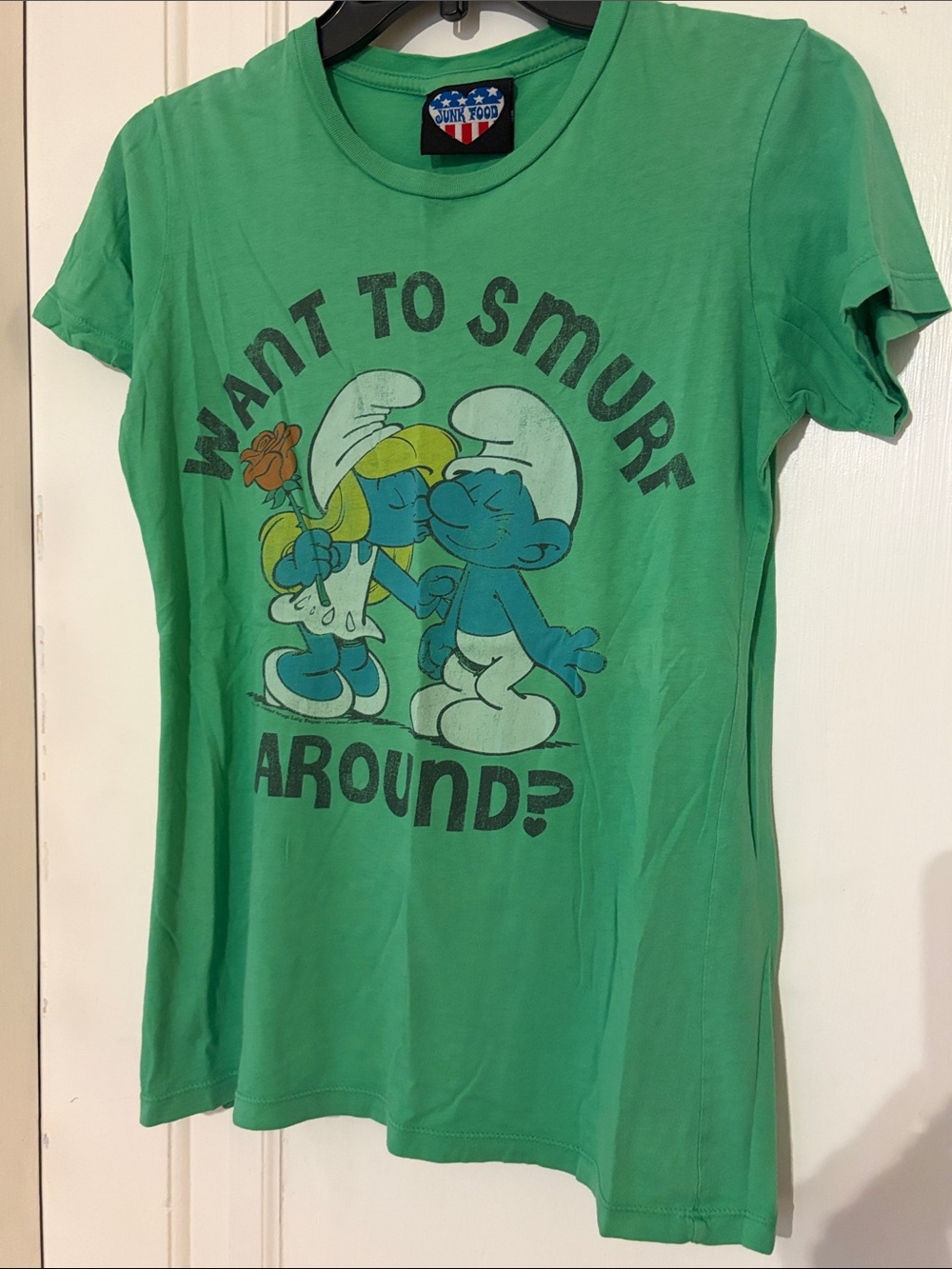 Junk Food Clothing Green Smurfs Graphic Tee